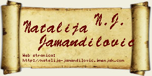 Natalija Jamandilović vizit kartica